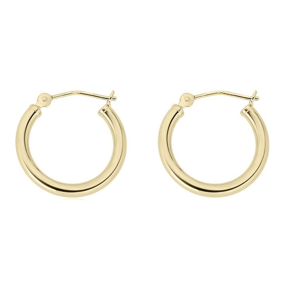 16MM 14K Gold plating Huggee Hoop Earring Perfect Combination of Style for women - Picture 2 of 4